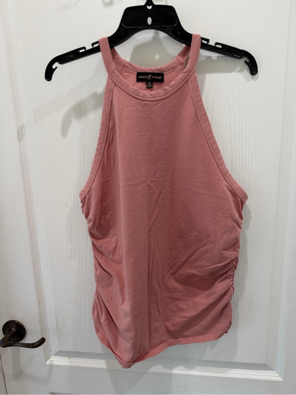 Almost Famous Dusty Rose Halter Tank Top